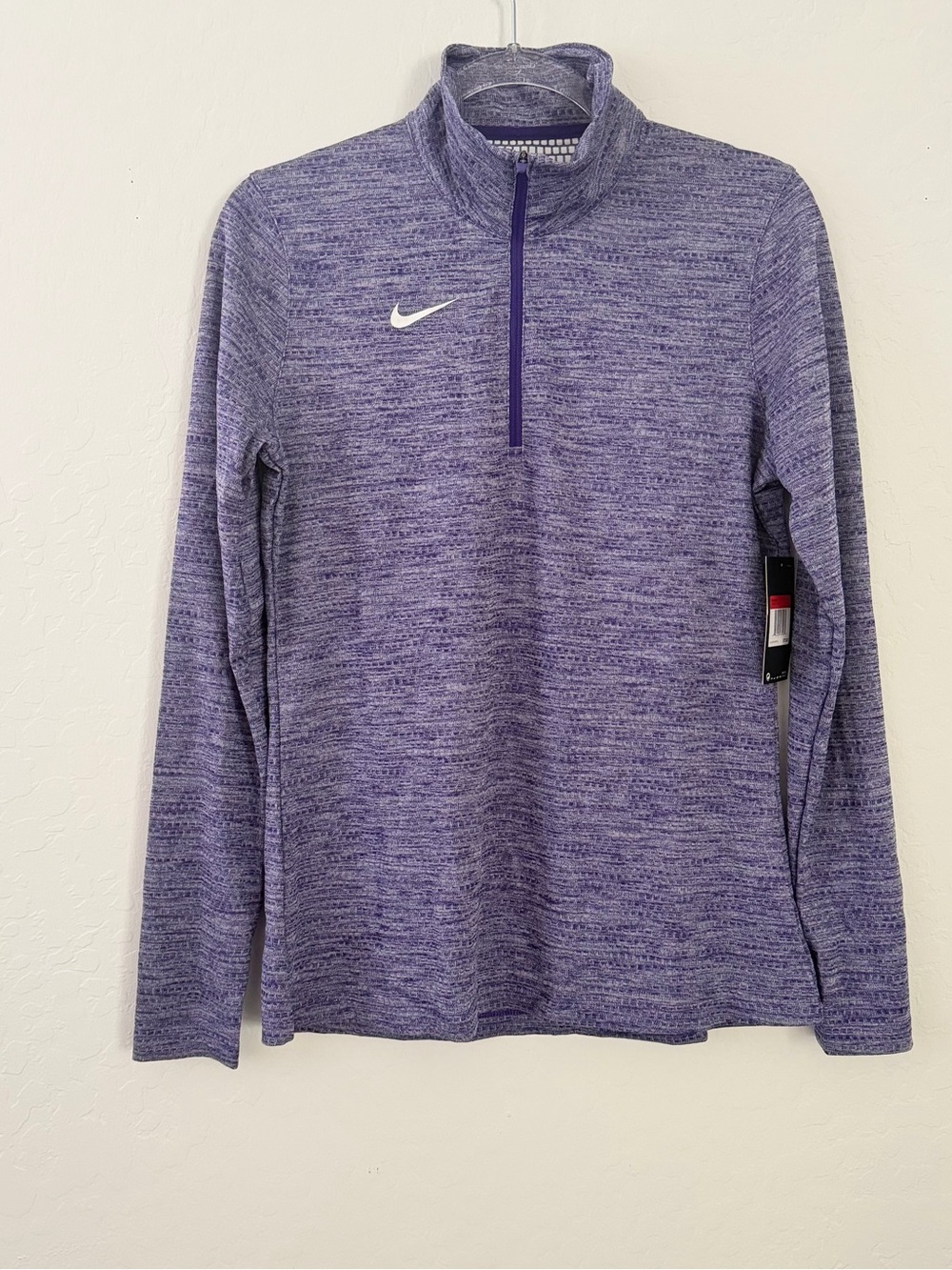 Nike Women's Heather Purple Quarter-Zip Pullover